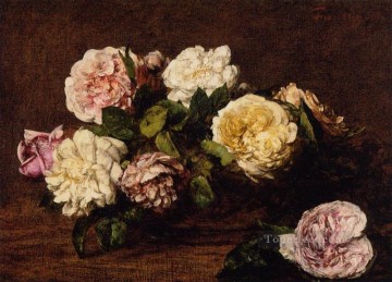 Flowers Roses Henri Fantin Latour Oil Paintings